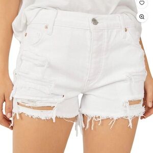 #601 We The Free Maggie Distressed Mid Rise Shorts size 25 NWT